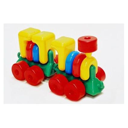 Машинка-конструктор Toys Plast Паровоз з причепом ИП.02.000
