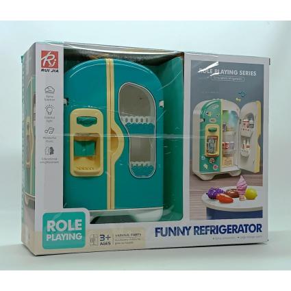 Холодильник для куклы Rui Jia продукты, звук, свет, пар RJ5809B