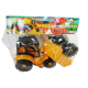 Машинка-конструктор Toys-Plast Трактор с прицепом 40см отвертка/ключ, желтый