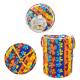 Кошик для іграшок Star Toys 50см різнокольорова кругла складана з кришкою в сумці