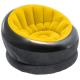 Intex кресло 112x109x69см Empire Chair желтое, велюровое, широкое сидение до 100кг