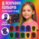 Крейда для волосся Essense 8 кольорів Temporary Hair Chalk затискачі-пудрениці для пасм
