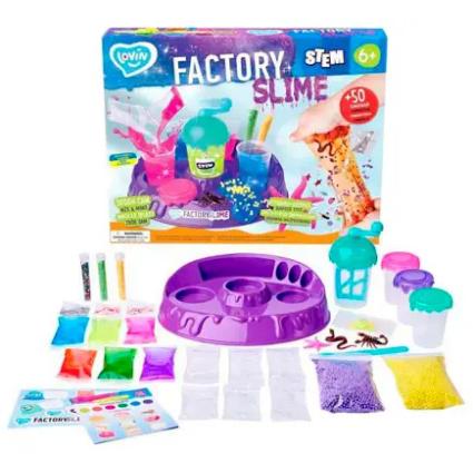 Набор для создания слайма Lovin'Do Factory Slime 50 вариантов создания слаймов и 2 игрушки-растульки