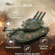 Танк-паркинг Heracles 34см раскладной с набором военного транспорта, 3 машинки, свет-звук