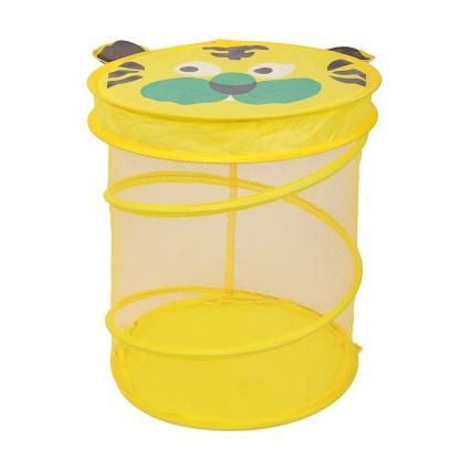 Кошик для іграшок Star Toys Тигр 41x41 см, круглий, складаний з кришкою на липучці та сумкою