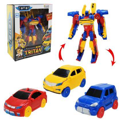 Робот-трансформер Star Toys 23см Тобот Tritan превращается в 3 мини-машинки
