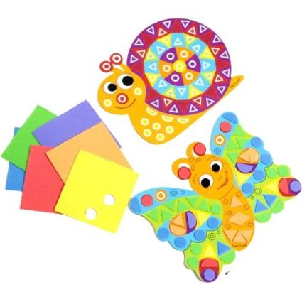 Мозаика Vladi Toys Улитка 150 мягких фигурных наклеек, набор для творчества