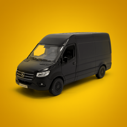 Микроавтобус "Kinsmart" Mercedes-Benz Sprinter черный (1:48) KT5426W