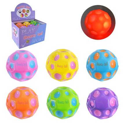 Пострибунчик арт. PR2449  Graviti ball  8 см  світиться 12 шт в дисплеї