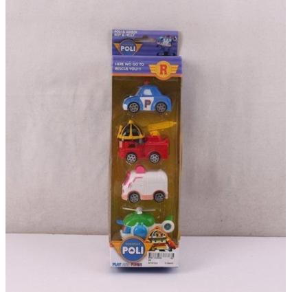Іграшка машинка на коліщатах арт. 9B (192шт/2) Robocar Poli, 4 героя