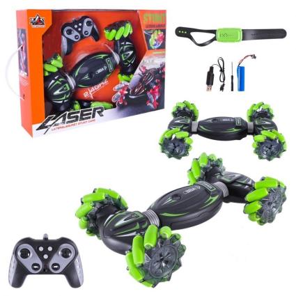 Машинка-перевертень на радіокеруванні Willesu Toys 29см з пультом та браслетом виконує трюки