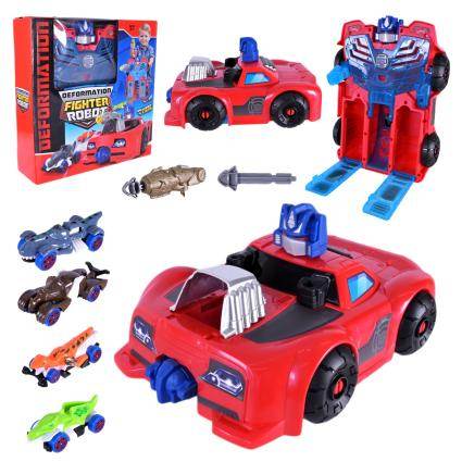 Робот-трансформер Star Toys паркинг с 4 машинками-динозаврами, катапультой, оружием и снарядом