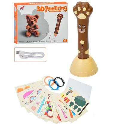 Іграшка ручка 3D арт. XJ01-4 (48шт) 2 кольори мікс,шнури,зарядне, інструкція, короб. 22*5*17см