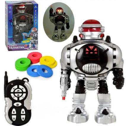 Р/К Робот Галактик "WToys", ОЗВУЧ. УКР. МОВОЮ, світло, пісні, вікторина, стріляє дисками, історії, в
