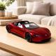 Металева машинка Автопром Tesla Roadster 1:24 (19,5 см) — світло, звук, інерційна, двері, що відкриваються, червона