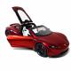 Металева машинка Автопром Tesla Roadster 1:24 (19,5 см) — світло, звук, інерційна, двері, що відкриваються, червона