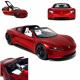 Металлическая машинка Автопром Tesla Roadster 1:24  красная инерционная со светом и звуком, открываются двери
