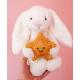 Мягкий зайчик со звездочкой плюшевая игрушка 23см Jellycat Застенчивый белый кролик со звездой в лапках
