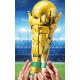 Конструктор Золотой футбольный кубок 27см 446 деталей, трофей чемпионата мира с футбола FIFA конструктор