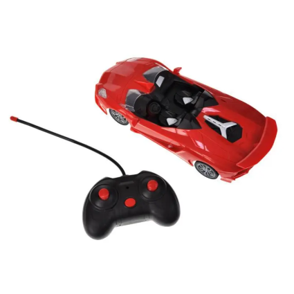 Радиоуправляемая машина YG Toys с пультом на батарейках в коробке 31,5 см красная