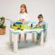 Детский столик с конструктором DOLONI TOYS Учимся и играем 82см комплект мебели и 2 набора конструктора