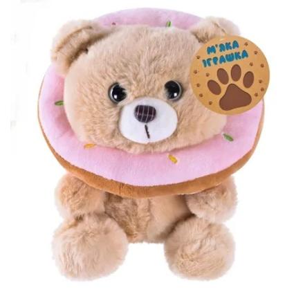 Мягкая игрушка ToyCloud Мишка с пончиком, 30 см C46607