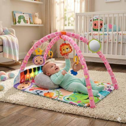 Развивающий коврик для малышей AO MA TOYS игровой центр с погремушками 3 в 1 в коробке 42 см