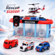 Гараж-паркінг Star Toys "Рятувальна станція" набір: 3 машинки, вертоліт, рація, світло-звук