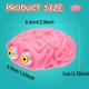 Сквиш Мозги с глазами, игрушка антистресс Flippy brain Пучеглазый мозг, розовый 6,5 см
