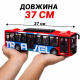 Радіокерований міський автобус 37 см на акумуляторі з підсвічуванням фар та гумовими колесами червоний з USB
