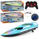 Радиоуправляемый катер SPEEDBOAT 32 см на аккумуляторе 2.4 GHz с подсветкой и USB для игр в воде
