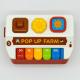 Музыкальная ферма Pop up Farm 25 см с подвижными элементами, пианино, светом и звуками животных 4 режима на батарейках