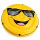 Надувной матрас-плотик Intex Смайл 173см желтый пляжный плот Emoji Smile для плавания