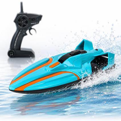 Катер на радиоуправлении Speed Boat скоростная лодка на аккумуляторе 2.4 GHz голубой