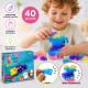 Мягкий силиконовый конструктор Magic Gummy Bloc 40 деталей, Детский резиновый конструктор для малышей