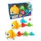 Детская магнитная игрушка-каталка Рыбки Fish Amuse 4 шт Развивающий игровой поезд из рыбок на магните