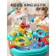 Интерактивный водный трек Tiny Pool игрушечная водная горка с магнитной рыбалкой и циркуляционным краном 32 см