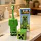 Детская зубная щетка Creeper Minecraft со съемным колпачком и мягкой щетиной, дорожная зубная щетка Крипер Майнкрафт