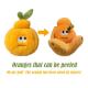 Плюшевый апельсин в съемной кожуре с червячком Funny Orange мягкая игрушка-брелок мандарин с червяком подвеска на сумку