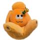 Плюшевый апельсин в съемной кожуре с червячком Funny Orange мягкая игрушка-брелок мандарин с червяком подвеска на сумку