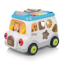 Музыкальный бизибас WToys каталка-бизиборд с украинским озвучиванием 25 см с подсветкой, сортером и шестернями