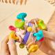 Развивающая погремушка Space Teether Ball с фигурками планет и пальчиковыми играми 11 см со спиннером и прорезывателем