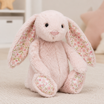 Плюшевый зайчик с цветочными ушками Jellycat 30 см мягкая игрушка кролик с длинными ушами пудровый JC Bonnie Rabbit