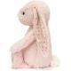 Плюшевый зайчик с цветочными ушками Jellycat 30 см мягкая игрушка кролик с длинными ушами пудровый JC Bonnie Rabbit