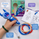 3D-ручка Стич с зарядкой USB детская 3Д ручка Stitch синяя 3 мотка разноцветного пластика и трафареты в комплекте