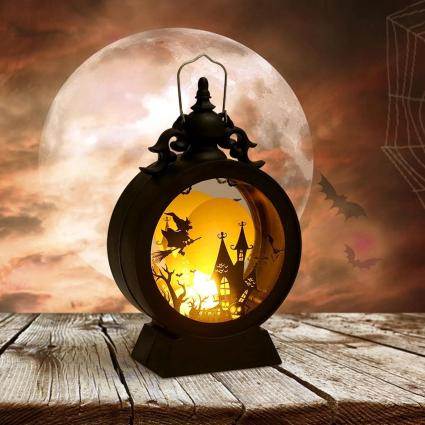 Фонарик-ночник декор на Хэллоуин 17 см светильник Halloween декор для дома на батарейках LED Wind Night Light