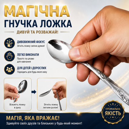 Волшебная гибкая ложка для фокусов 16 см магическая ложка Нео для трюков Magic bending spoon ложка юного фокусника
