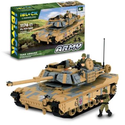 Конструктор IBlock Армия M1 Abrams 1176дет., 2 фигурки PL-921-504
