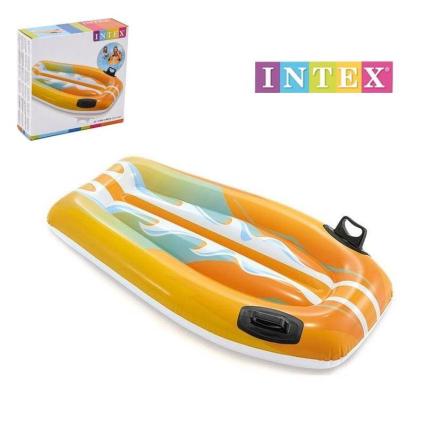 Надувний пліт Intex "Серфінг" 112x62см з ручками, дитячий до 40кг, жовтий