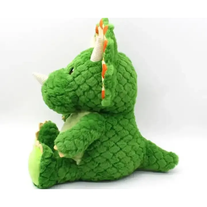 Мягкая игрушка Динозавр Star Toys 50см зеленый плюшевый Трицератопс с рожками